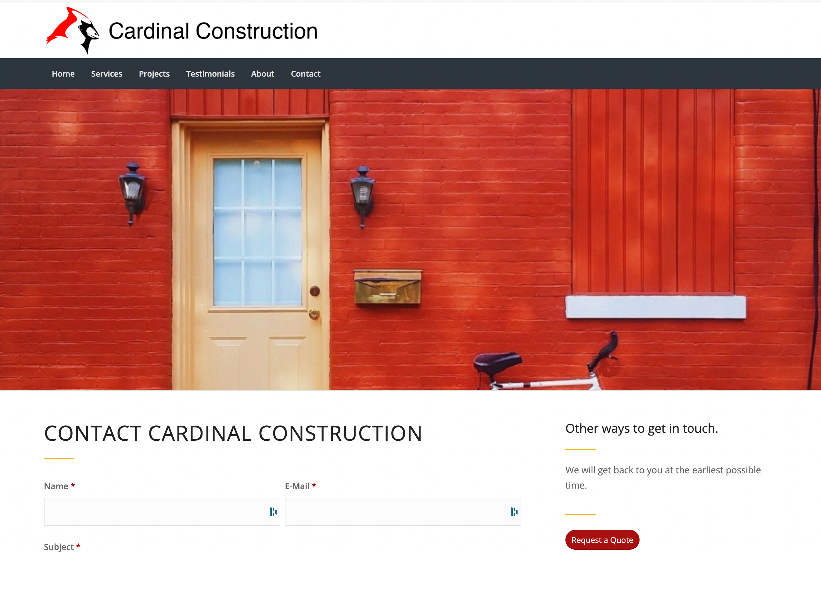 Cardinal Construction Elegant Geek